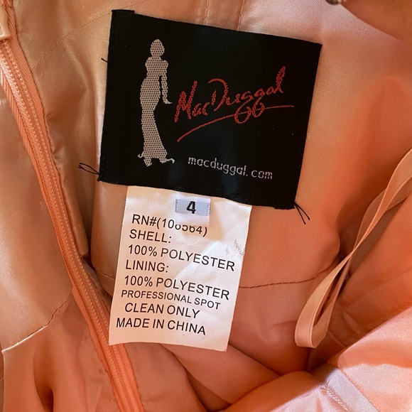 MacDuggal Peach/Pink Prom Dress - Picture 6 of 11